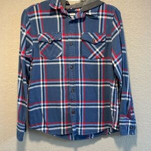 Sonoma Blue and Red Plaid Kids Button Down Shirt